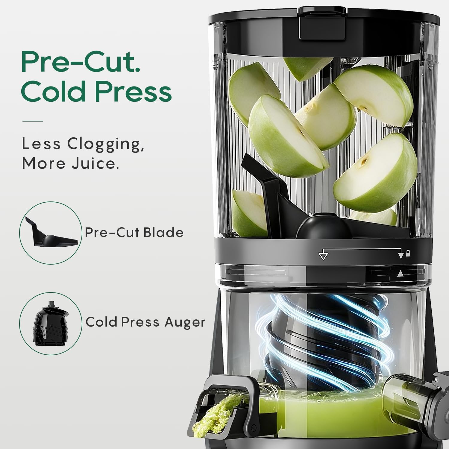 Canoly 3-in-1 Cold Press Juicer C16, Makes Juice & Sorbet & Nut Milk